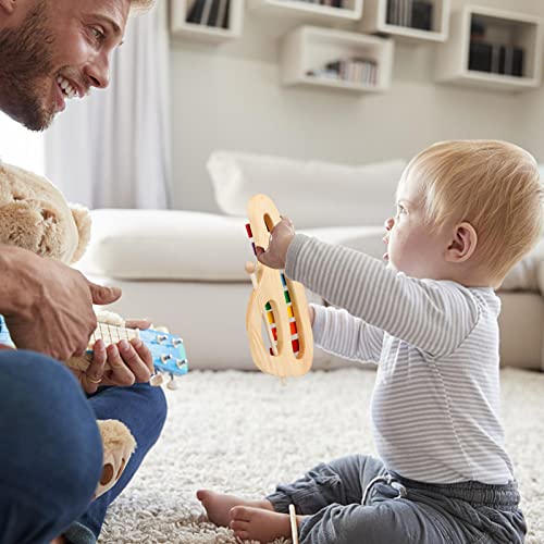 Xilófono de madera de 8 teclas, juguete de xilófono portátil de color arcoíris con un mazo seguro para niños, juguete de instrumentos musicales Montessori para niños pequeños, que inspira el talento d