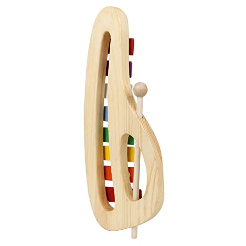 Xilófono de madera de 8 teclas, juguete de xilófono portátil de color arcoíris con un mazo seguro para niños, juguete de instrumentos musicales Montessori para niños pequeños, que inspira el talento d