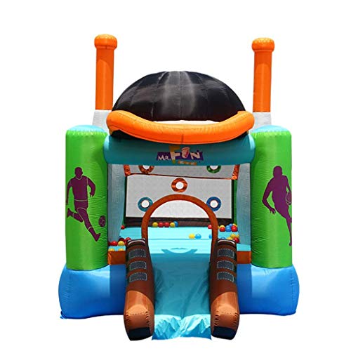 XQWERJ Castillos hinchables Trampolín Inflable Tobogán para el hogar Juguete Inflable para niños Grandes Parque de Atracciones para niños (Color 427 * 246 * 283cm)