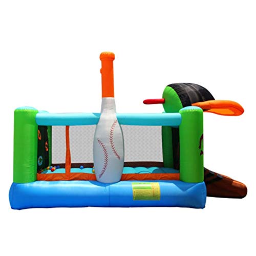 XQWERJ Castillos hinchables Trampolín Inflable Tobogán para el hogar Juguete Inflable para niños Grandes Parque de Atracciones para niños (Color 427 * 246 * 283cm)