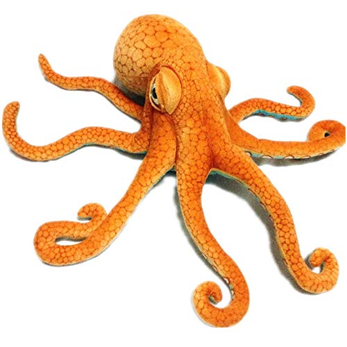 Xshelley pulpo juguetes de peluche, juguetes marinos de peluche, regalos para niños, animales marinos 50cm-80cm naranja (50cm)