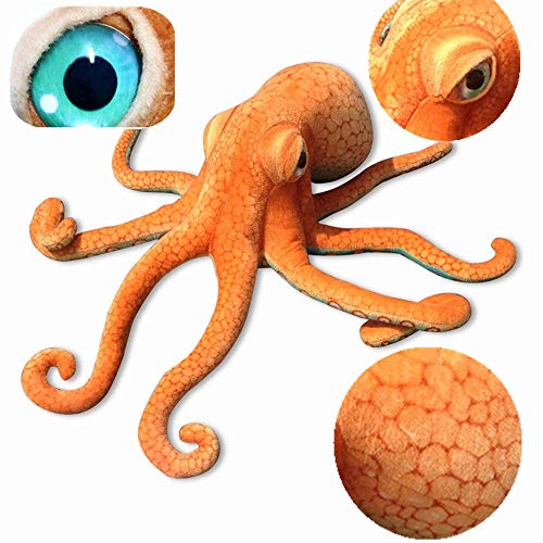 Xshelley pulpo juguetes de peluche, juguetes marinos de peluche, regalos para niños, animales marinos 50cm-80cm naranja (50cm)