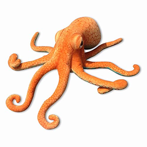 Xshelley pulpo juguetes de peluche, juguetes marinos de peluche, regalos para niños, animales marinos 50cm-80cm naranja (50cm)