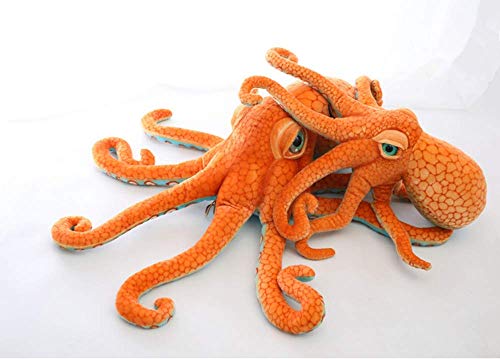 Xshelley pulpo juguetes de peluche, juguetes marinos de peluche, regalos para niños, animales marinos 50cm-80cm naranja (50cm)