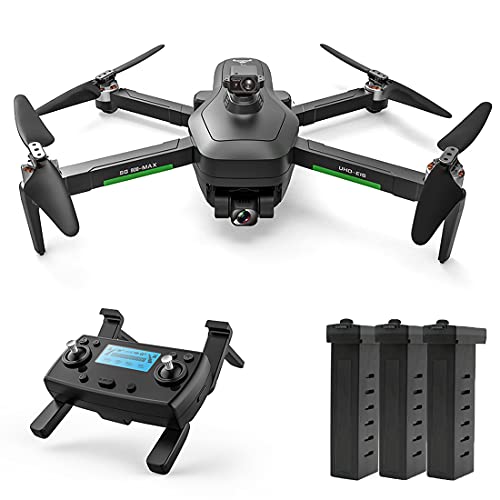 Xshion Drone 5G WiFi FPV Drone con cámara 4K Full HD Gimbal, 60 minutos de vuelo,3KM RC plegable de fotografía de drones con motor sin escobillas,avión de 3 ejes, evitación inteligente de obstáculos