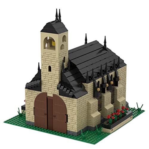 Xshion Iglesia modular con cementerio, 5731 piezas modelo de construcción con bloques de construcción de paisaje, modelo de arquitectura de la casa, compatible con Lego