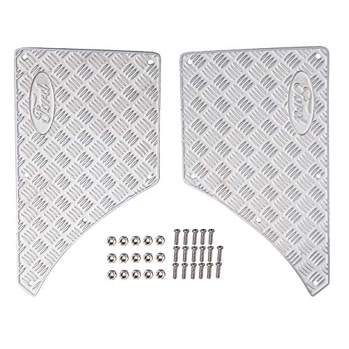 XUNJIAJIE Acero Inoxidable Rear Side Car Body Protector Plate Set for Traxxas trx4 Bronco 1/10 RC Car Upgrades Parts