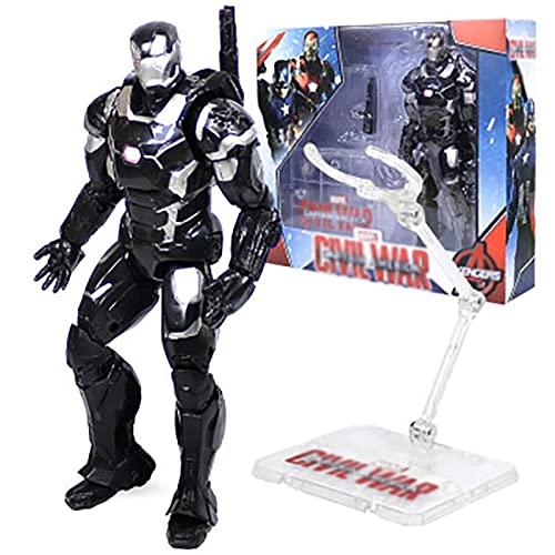 XWLMAOY Avengers Ironman War Machine Super Hero Black Iron Man Figura De Acción Modelo Juguetes 18cm (Tamaño : 18cm)