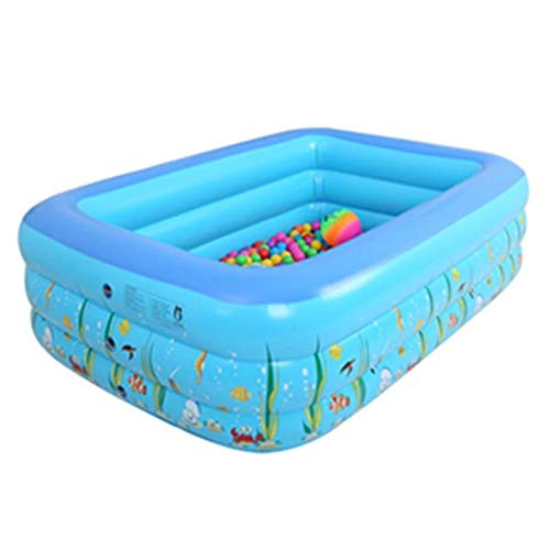 XYBB Piscina Verano Engrosado Inflable Piscina Niños Niños Adultos Juegan Bañera Al Aire Libre Piscina De Agua Cubierta 180x140x65cm azul21