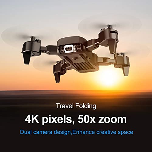 XYBHHXY Drone GPS con Cámara Dual 4K HD 5G WiFi FPV Drones para Adultos Y Niños, Cuadricóptero RC, Tiempo De Vuelo De 40 Minutos, Regreso Inteligente A Casa, Sígueme (2 Baterías)