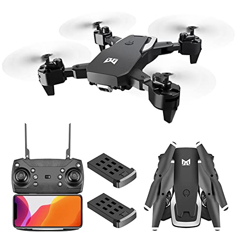 XYBHHXY Drone GPS con Cámara Dual 4K HD 5G WiFi FPV Drones para Adultos Y Niños, Cuadricóptero RC, Tiempo De Vuelo De 40 Minutos, Regreso Inteligente A Casa, Sígueme (2 Baterías)