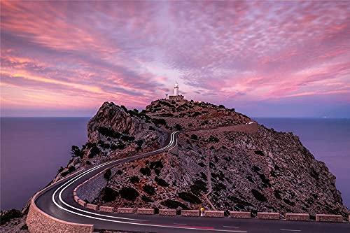 YANCONG Puzles Adulto De 300 Piezas, España Mallorca Faro Atardecer