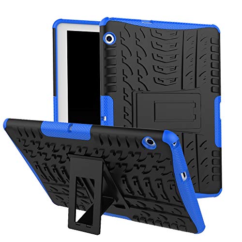 YANTAIAN Accesorios de tabletas para Huawei MediaPad T3 10 Funda Protectora de TPU + PC a Prueba de Golpes con Textura de neumáticos con Soporte