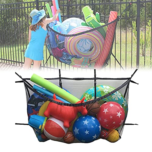 YCRD Organizador Piscina Plegable Malla Lateral para Piscina, Resistente, Bolsa Almacenamiento para Equipos Deportivos, para Actividades al Aire Libre, Piscina, Juguetes y Bolas flotantes