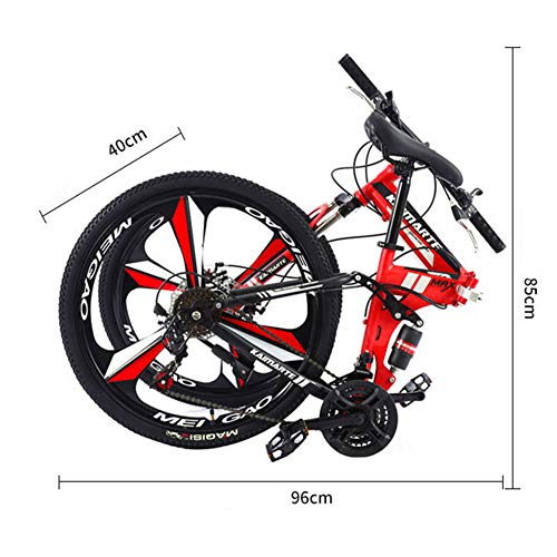 YGTMV 24 Pulgadas De Peso Ligero Mini Bici Plegable De La Montaña Pequeña Portátil Bici Bicicleta De Carretera 21/24/27/30 Velocidad De Bicicletas Estudiante De Educación,D,21 Speed