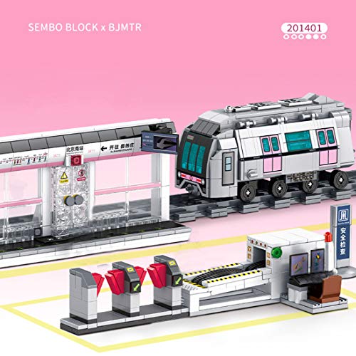 YIGE Técnica - Estación de metro, 709 piezas, modelo con pista, compatible con Lego