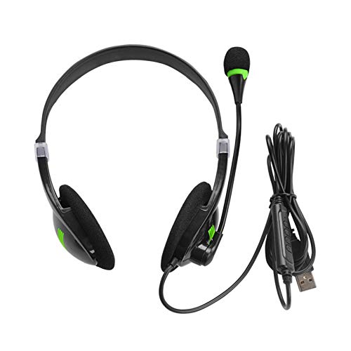 YIPUTONG Auriculares USB con micrófono, Auriculares USB con Control de Volumen Auriculares para PC con micrófono con cancelación de Ruido Auriculares para computadora Auriculares