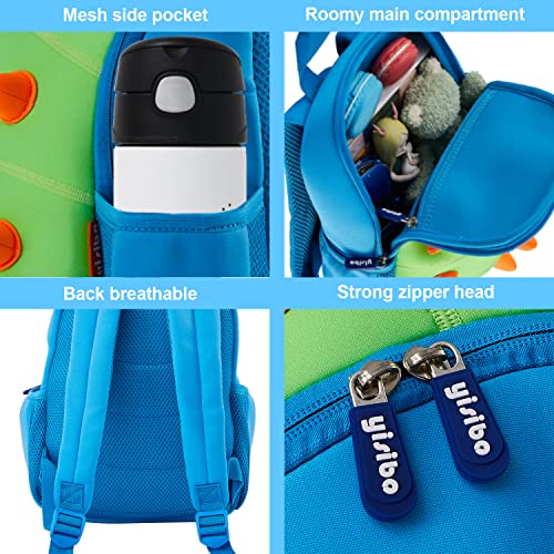 yisibo Mochilas para Niños Kindergarten Preescolar para Niños Pequeños/Niñas Mochila 3D Bolsa De Animales Mochilas para Niños Linda Mochila De Guardería 2-7 Años (Dinosaurio-Azul)