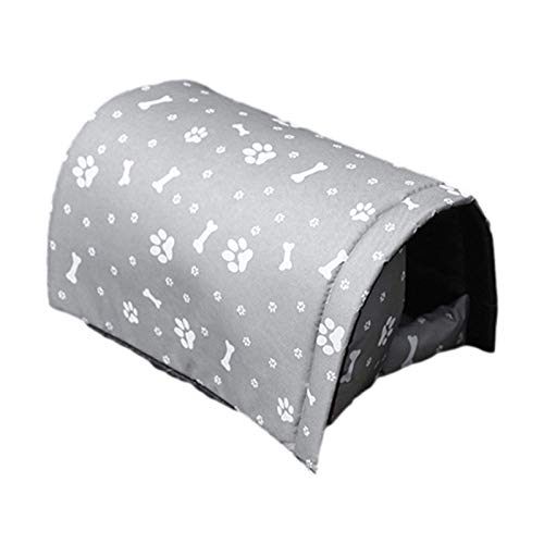 YLLN Casa para mascotas, nido para mascotas suave y cálido, cama antideslizante para perros y gatos, refugio impermeable para gatos al aire libre para perros pequeños, saco de dormir plegable para inv