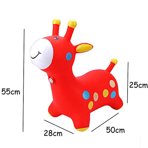 YLZT Bebé Inflable Caballo Tolva Paseo Saltando Salto Caballo balancín Espacio Tolva Animal Hinchable para niños