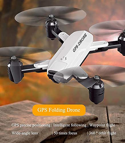 YOBDDD Drone Plegable, 5G WiFi FPV RC Quadcopter con cámara 4K para Adultos, GPS Return Home 1000Mah 18 Minutos (Drone al Aire Libre)