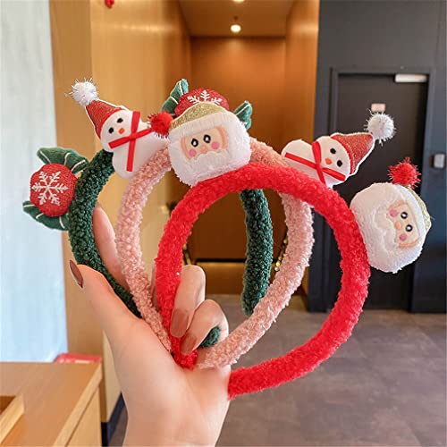 YODZ 6 Diademas Navideñas, Diadema para El Pelo De Disfraz De Reno para Artículos De Fiesta Navideña Y Obsequios De Fiesta, Campanas De Árbol De Navidad, Gorro De Papá Noel, Diademas Navideñas