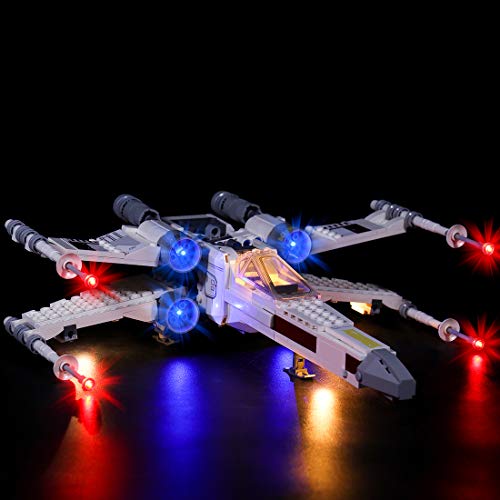 Yovso Juego de iluminación LED para Lego Star Wars Luke Skywalker X-Wing Fighter, compatible con Lego 75301 (solo luces LED, no Lego)