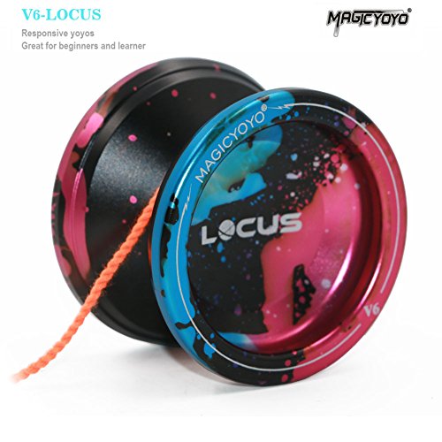 Yoyo Ball V6 LOCUS Tria-colors Splashes Aleación Yoyo Set para niños Beginner diseño aerodinámico