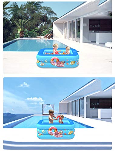 YSYSZYN Piscina Familiar, Piscina Piscina Infantil Piscina Infantil Fondo de Burbujas Piscina Inflable Suministros de natación Juegos para niños Piscina Kid pool-blue-130