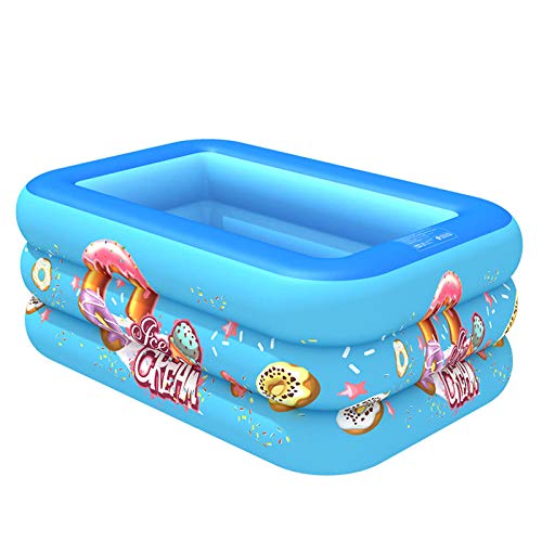 YSYSZYN Piscina Familiar, Piscina Piscina Infantil Piscina Infantil Fondo de Burbujas Piscina Inflable Suministros de natación Juegos para niños Piscina Kid pool-blue-130