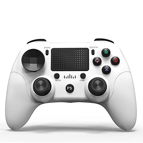 YTONGS PS4 GamePad, controlador PS4 inalámbrico, mando a distancia de mando para PlayStation 4 con doble vibración (blanco)