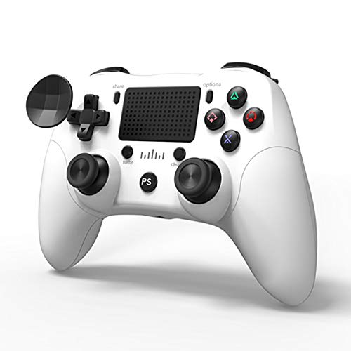 YTONGS PS4 GamePad, controlador PS4 inalámbrico, mando a distancia de mando para PlayStation 4 con doble vibración (blanco)