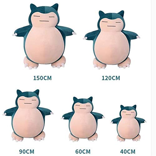 yuanyuanliu Snorlax Felpa Almohada Animal De Juguete Lleno De Animales De Algodón Relleno Abrazo Suave Colchón Almohada (Color : Purple, Size : 80cm)