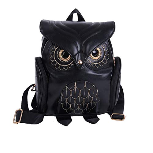 YUHUAWYH Moda Búho Mochila de Dibujos Animados Mochila Mini Bolsa de Estudiante Bolso de Viaje de Mochila de Cuero Elegante de la pu de la Mujer Elegante