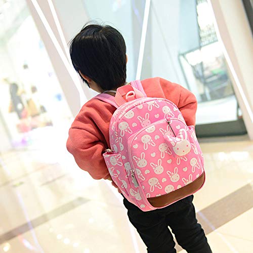 YUIOP Mochila Mochila Escolar Para Niños Mochila Escolar Para Jardín De Infantes Lindo Conejo De Dibujos Animados Estampado Bolso De Algodón Para Bebés Mochila Escolar Para Niños