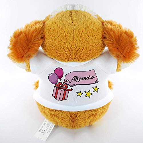 Yujuuu Peluche Personalizado con Nombre. 8 Peluches Diferentes a Elegir + Tarjeta con dedicatoria. Regalo Original para Todas Las Ocasiones. 15 diseños Diferentes. (Perrito, Diseño 3)