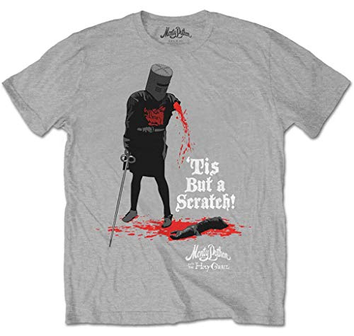 yunzuo Monty Python Tis But A Scratch T-Shirtgray XXL