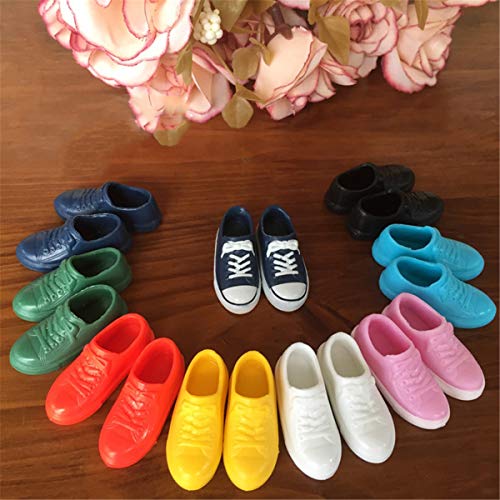 Yushu 1/6 moda 1:6 zapatillas de deporte para muñeca Curvy colorido muñeca zapatos para muñeca accesorio durable para niños renacidos