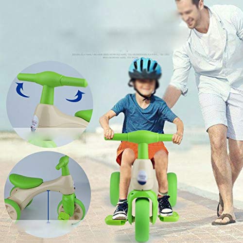 YWSZJ Triciclo para niños de 1-3 años, Cochecito para niños, Bicicleta, Andador para niños, Scooter de Tres Ruedas para bebés, Dibujos Animados de Animales (Color : B)