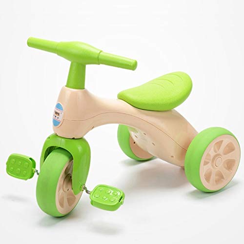 YWSZJ Triciclo para niños de 1-3 años, Cochecito para niños, Bicicleta, Andador para niños, Scooter de Tres Ruedas para bebés, Dibujos Animados de Animales (Color : B)