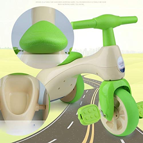 YWSZJ Triciclo para niños de 1-3 años, Cochecito para niños, Bicicleta, Andador para niños, Scooter de Tres Ruedas para bebés, Dibujos Animados de Animales (Color : B)