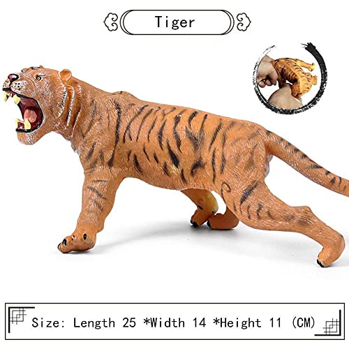 YXFF Modelo de Tigre Figuras de Juguete Figura de Animal Estatua de Vida Silvestre Hogar Colección de decoración de jardín al Aire Libre Juguetes para niños Regalo 25 X 14 X 11 CM Vida Feliz