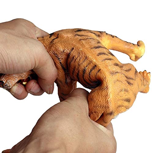 YXFF Modelo de Tigre Figuras de Juguete Figura de Animal Estatua de Vida Silvestre Hogar Colección de decoración de jardín al Aire Libre Juguetes para niños Regalo 25 X 14 X 11 CM Vida Feliz