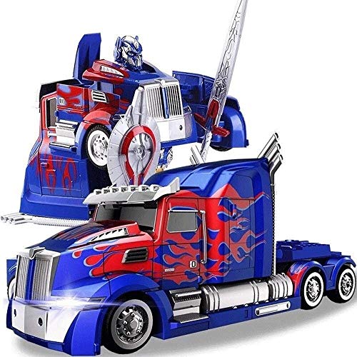 ZAKRLYB Control remoto del robot Transformers Optimus Autobots avispón Con Arma de coches RC de deformación sonidos de las luces 360 ° Velocidad de deriva eléctrica recargable Boy Juguetes regalo de l