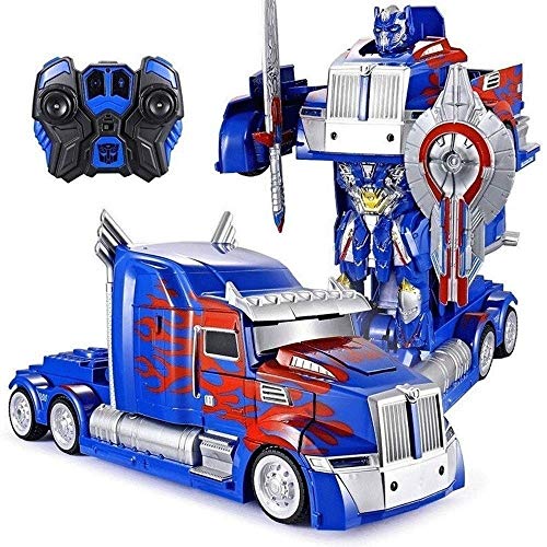 ZAKRLYB Control remoto del robot Transformers Optimus Autobots avispón Con Arma de coches RC de deformación sonidos de las luces 360 ° Velocidad de deriva eléctrica recargable Boy Juguetes regalo de l