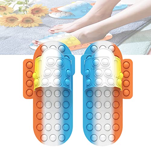 Zapatillas Pop It, Pop Up Sensory Fidget Toys Zapatillas, Juguete Antiestrés de Burbujas de Silicona para, descompresión artefacto Burbuja Juguete Zapatillas