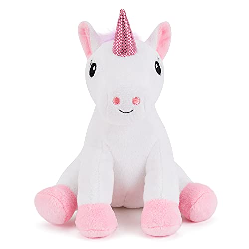 Zappi Co Niños Peluche Unicornio Suave Blanco Rosa (Mini, 5-6 Pulgadas, 12-15CM Unicornio) Grande para el Primer cumpleaños del niño recién Nacido