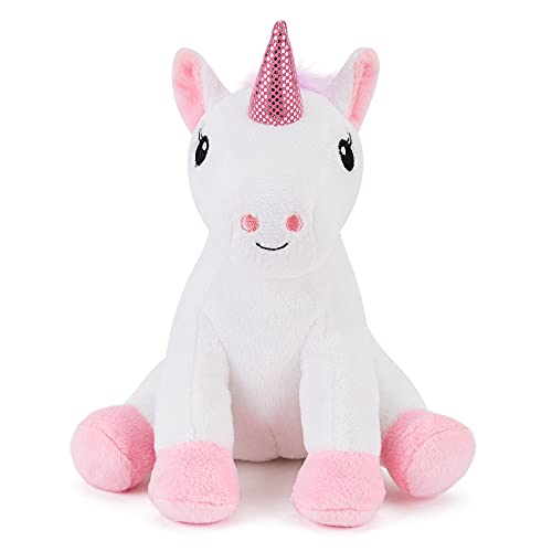 Zappi Co Niños Peluche Unicornio Suave Blanco Rosa (Mini, 5-6 Pulgadas, 12-15CM Unicornio) Grande para el Primer cumpleaños del niño recién Nacido