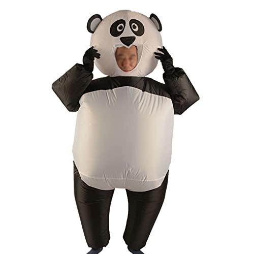 ZAYZ Disfraz de Panda Inflable, Festival Carnaval Cosplay Vestido de Fiesta Traje Gigante de Cuerpo Entero - Talla Única Unisex para Adultos (Color : Black, Size : One Size)