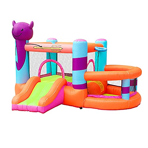 ZCYXQR Castillo Hinchable para niños Castillo Inflable para el hogar Gran Parque Interior y de Atracciones Piscina de Bolas Tobogán al Aire Libre Rebote Inflable (Deportes al Aire Libre)